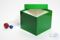 CellBox Mini / 1x1 without divider, green, height 128 mm, cardboard standard.