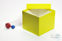 CellBox Mini / 1x1 without divider, yellow, height 128 mm, cardboard...