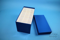 CellBox Mini long / 3x6 divider, blue, height 128 mm, cardboard standard.