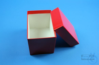 CellBox Mini long / 1x1 without divider, red, height 128 mm, fiberboard...