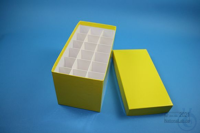 CellBox Mini long / 3x6 divider, yellow, height 128 mm, cardboard standard.