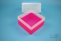 EPPi® Box 122 / 1x1 zonder vakverdeling, neon-rood/roze, hoogte 122 mm vast,...