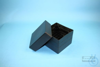EPPi® Box 128 / 7x7 Fächer, black/black, Höhe 128 mm fix, ohne Codierung, PP....