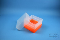 EPPi® Box 128 / 9x9 Fächer, neon-orange, Höhe 128 mm fix, ohne Codierung, PP....