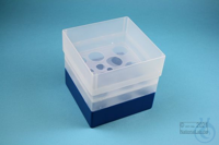 EPPi® Box 128 / 10 gaten, blauw, hoogte 128 mm vast, zonder codering, PP....