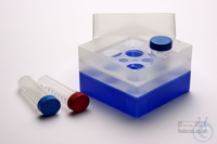 EPPi® Box 128 / 10 Löcher, neon-blau, Höhe 128 mm fix, ohne Codierung, PP....