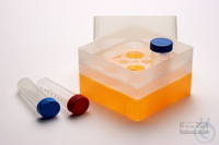 EPPi® Box 128 / 10 Löcher, neon-orange, Höhe 128 mm fix, ohne Codierung, PP....