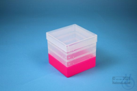 EPPi® Box 129 / 1x1 zonder vakverdeling, neon-rood/roze, hoogte 129 mm vast,...