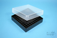 EPPi® Box 37 / 10x10 vakken, zwart, hoogte 37 mm vast, zonder codering, PP....