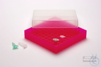 EPPi® Box 37 / 10x10 vakjes, neon-rood/roze, vaste hoogte 37 mm, zonder...