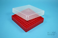 EPPi® Box 37 / 10x10 divider, red, height 37 mm fix, without ID code, PP.