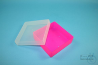 EPPi® Box 45 / 1x1 ohne Facheinteilung, neon-rot/pink, Höhe 45-53 mm...