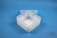 EPPi® Box 80 / 1x1 zonder vakverdeling, wit, hoogte 80 mm vast, zonder...