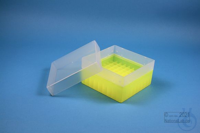 EPPi® Box 80 / 9x9 divider, neon-yellow, height 80 mm fix, without ID code, PP.