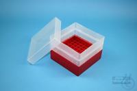 EPPi® Box 96 / 9x9 vakverdelingen, rood, hoogte 96-106 mm variabel, zonder...