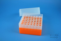 EPPi® Box 102 / 7x7 holes, neon-orange, height 102 mm fix, alpha-num. ID...