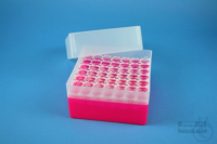 EPPi® Box 102 / 7x7 Löcher, neon-rot/pink, Höhe 102 mm fix, alpha-num....