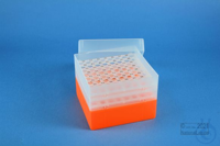 EPPi® Box 105 / 8x8 Löcher, neon-orange, Höhe 105 mm fix, alpha-num....