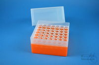 EPPi® Box 122 / 7x7 holes, neon-orange, height 122 mm fix, alpha-num. ID...