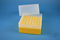 EPPi® Box 122 / 7x7 holes, yellow, height 122 mm fix, alpha-num. ID code, PP....