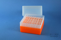 EPPi® Box 122 / 8x8 Löcher, neon-orange, Höhe 122 mm fix, alpha-num....