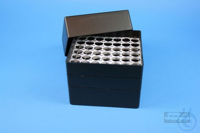 EPPi® Box 128 / 7x7 holes, black/black, height 128 mm fix, alpha-num. ID...