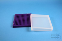 EPPi® Box 32 / 12x12 conical holes, violet, height 32 mm fix, alpha-num. ID...