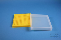 EPPi® Box 32 / 12x12 conical holes, yellow, height 32 mm fix, alpha-num. ID...