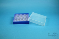 EPPi® Box 37 / 10x10 holes, neon-blue, height 37 mm fix, alpha-num. ID code,...