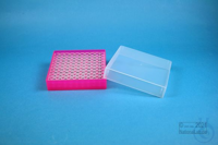 EPPi® Box 37 / 10x10 gaten, neon-rood/roze, hoogte 37 mm fix, alpha-num....