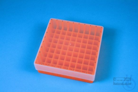 EPPi® Box 45 / 9x9 Fächer, neon-orange, Höhe 45-53 mm variabel, alpha-num....