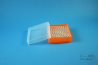 EPPi® Box 45 / 10x10 holes, neon-orange, height 45-53 mm variable, alpha-num....