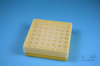 EPPi® Box 45 / 7x7 holes, yellow, height 45-53 mm variable, alpha-num. ID...