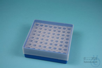 EPPi® Box 45 / 8x8 holes, blue, height 45-53 mm variable, alpha-num. ID code,...