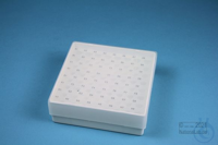 EPPi® Box 45 / 8x8 holes, white, height 45-53 mm variable, alpha-num. ID...