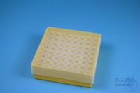 EPPi® Box 45 / 8x8 holes, yellow, height 45-53 mm variable, alpha-num. ID...