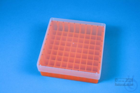 EPPi® Box 50 / 9x9 divider, neon-orange, height 52 mm fix, alpha-num. ID...