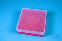 EPPi® Box 50 / 9x9 divider, neon-red/pink, height 52 mm fix, alpha-num. ID...