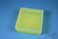 EPPi® Box 50 / 9x9 divider, neon-yellow, height 52 mm fix, alpha-num. ID...