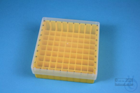 EPPi® Box 50 / 9x9 divider, yellow, height 52 mm fix, alpha-num. ID code, PP.