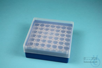 EPPi® Box 50 / 7x7 Löcher, blau, Höhe 52 mm fix, alpha-num. Codierung, PP....