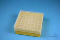 EPPi® Box 50 / 7x7 Löcher, gelb, Höhe 52 mm fix, alpha-num. Codierung, PP....