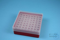 EPPi® Box 50 / 8x8 Löcher, rot, Höhe 52 mm fix, alpha-num. Codierung, PP....
