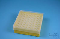 EPPi® Box 50 / 8x8 holes, yellow, height 52 mm fix, alpha-num. ID code, PP....