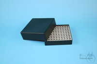 EPPi® Box 61 / 10x10 Löcher, black/black, Höhe 61 mm fix, alpha-num....
