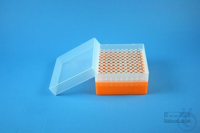 EPPi® Box 70 / 10x10 Löcher, neon-orange, Höhe 70-80 mm variabel, alpha-num....