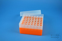 EPPi® Box 70 / 7x7 Löcher, neon-orange, Höhe 70-80 mm variabel, alpha-num....