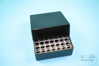 EPPi® Box 75 / 7x7 holes, black/black, height 75 mm fix, alpha-num. ID code, PP.