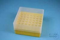 EPPi® Box 75 / 7x7 holes, yellow, height 75 mm fix, alpha-num. ID code, PP....