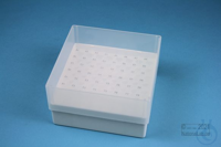 EPPi® Box 75 / 8x8 holes, white, height 75 mm fix, alpha-num. ID code, PP....